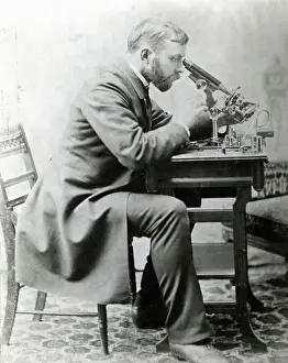 Doctor Prints: Medical Student at Microscope