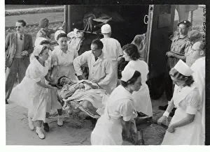 Palestine Prints: Medics Carrying Wounded Man on Stretcher