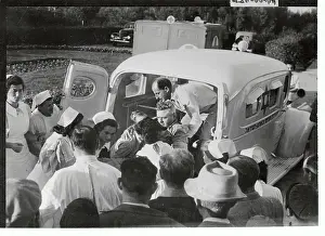 Palestine Prints: Medics Removing Wounded Man from Ambulance