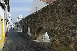 Lanes Prints: Medieval aqueduct, Evora, UNESCO World Heritage Site, Alentejo, Portugal, Europe