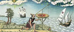 Medieval Astronomer Taking Measurements