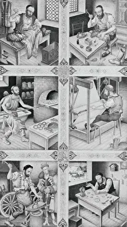 Medieval Craftsmen at Work