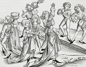Medieval Musicians Performing