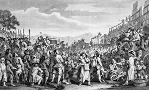 Images Dated 25th August 2016: Medieval people gathering, by William Hogarth