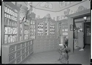 1933 Worlds Fair Prints: Medieval Pharmacy Installed at World's Fair