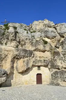 Matera Prints: Medieval rock chapel in Matera, Italy