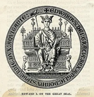 Edward I Prints: Medieval Seal of Edward I
