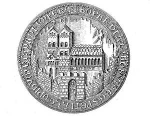In The Middle Ages Prints: Medieval town seal from the 13th to 15th century