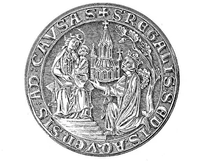 In The Middle Ages Prints: Medieval town seal from the 13th to 15th century