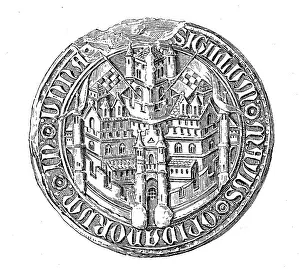 In The Middle Ages Prints: Medieval town seal from the 13th to 15th century