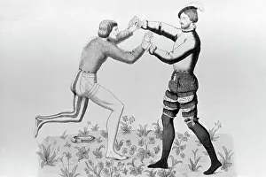 Medieval Wrestlers Wrestling