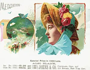 Meditating Prints: Meditation Cigar Box W/Woman'S Profile