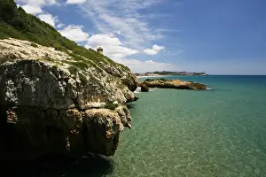 Spanish Prints: Mediterranean coast in Tarragona, Catalonia, Spain, Europe