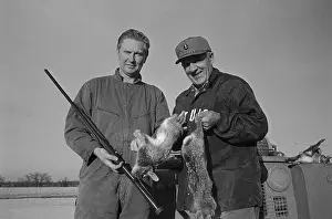 Medwick and Schoendienst with Rabbits