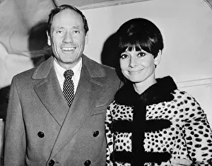 Stylish Prints: Mel Ferrer and Audrey Hepburn Smiling