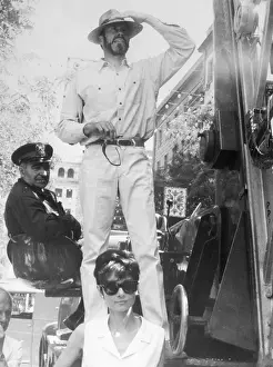Sevilla Prints: Mel Ferrer Standing and Gazing on Lookout for Audrey Hepburn