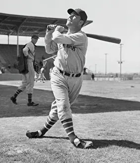 Mel Ott Practicing His Swing
