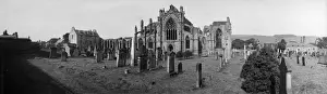 Prints of Melrose Abbey in the Scottish Borders, where Robert the Bruces heart is buried Alfred Hind Robinson (1864-1950) Prints: Melrose Abbey