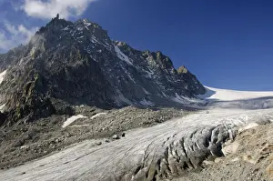 Melting glaciers in the Alps, Orny Glacier, Valais, Switzerland, Europe