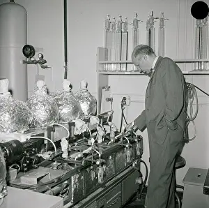 Berkeley Prints: Melvin Calvin Inspects Chlorella Tanks
