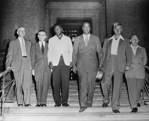 Davis Jr Prints: Top Members of the Communist Party Leaving Federal Court