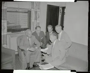 Columbus Prints: Members of Court of Last Resort Discussing Sheppard Case