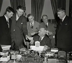 Memorial Committiee Visiting President Truman