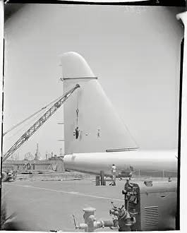 Men Constructing Tail for Hughes Flying Boat