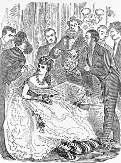 Men Daunting Woman with Gifts