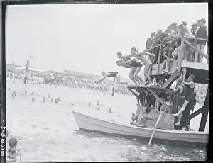 Hall Prints: Men Diving Into Water