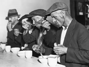Counter Prints: Men Eating Soup During Great Depression