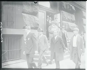 Foster Prints: Men Exiting a Criminal Courts Building