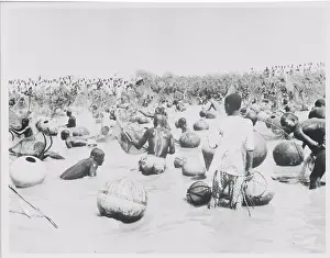 Nigeria Prints: Men Fishing with Pots and Nets
