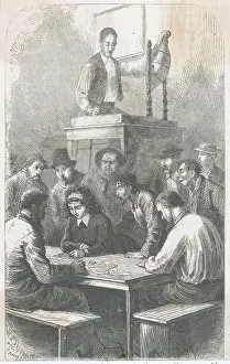Player Prints: Men Gambling at Tables