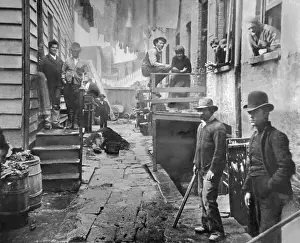 Poor Person Prints: Men Gathered in Bandit's Roost