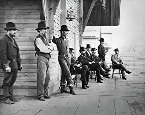 Porch Prints: Men Gathered On Porch