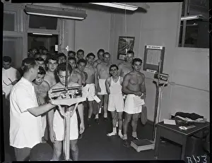 Men Getting Physicals For Army