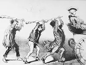 Indifference Prints: Three Men Having a Confrontation