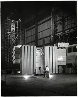 Warehouse Prints: Men Inspecting Power Transformer