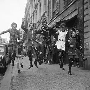 Outfit Prints: Men Jumping In Pierre Cardin Fashions
