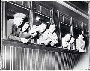 Toronto Prints: Men Leaning Out Train Windows