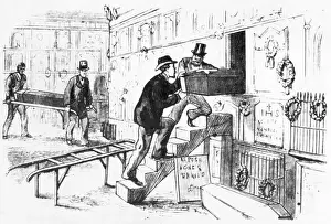Vault Prints: Men Lifting A Coffin Into A Vault