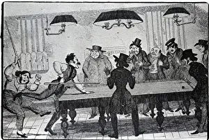 Men Playing Billiards At Table