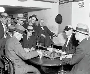 Card Game Prints: Men Playing Faro at Casino