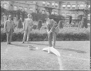 Pasadena Prints: Men Playing Miniature Golfing