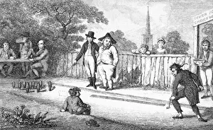 Men Playing Skittles