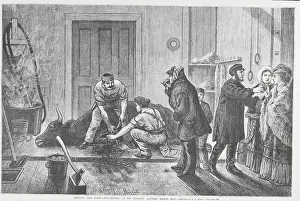 Boston Prints: Men Pouring Beef Blood