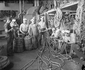 Men Preparing for Graf Zeppelin Landing