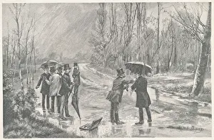 Men Preparing for Pistol Duel