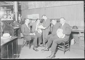 James J Prints: Men Reading Articles of Agreement